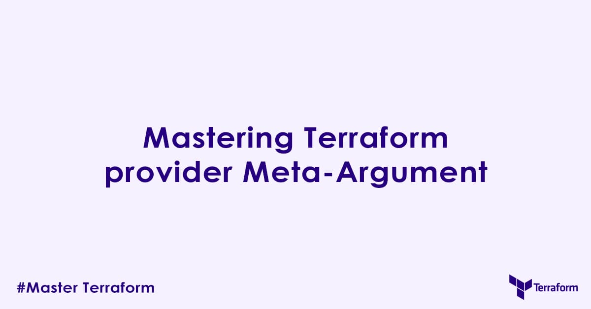 Mastering Terraform provider Meta Argument